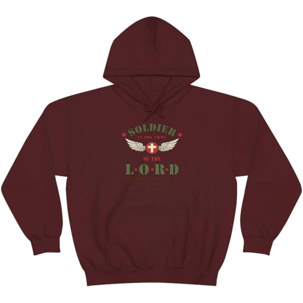 imageExpress Design Group Soldier Of The Lord  Christian Hoodie SweatshirtMaroon