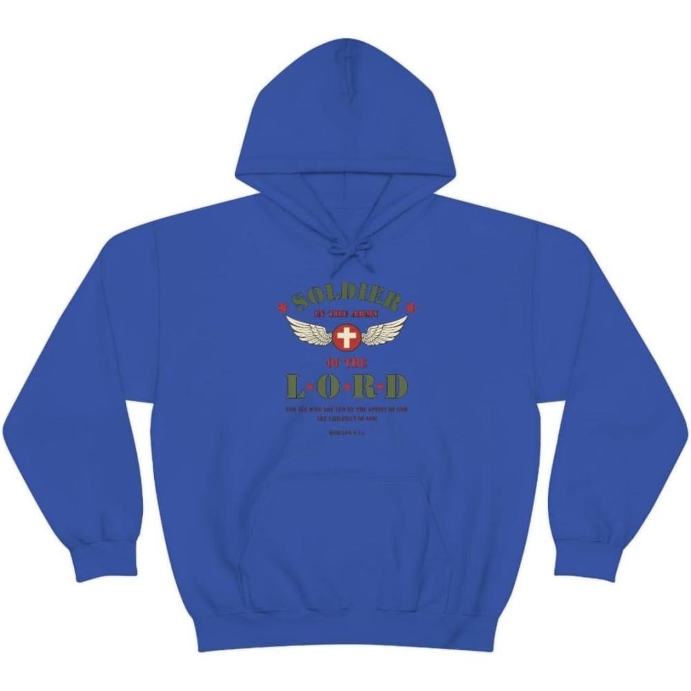imageExpress Design Group Soldier Of The Lord  Christian Hoodie SweatshirtRoyal