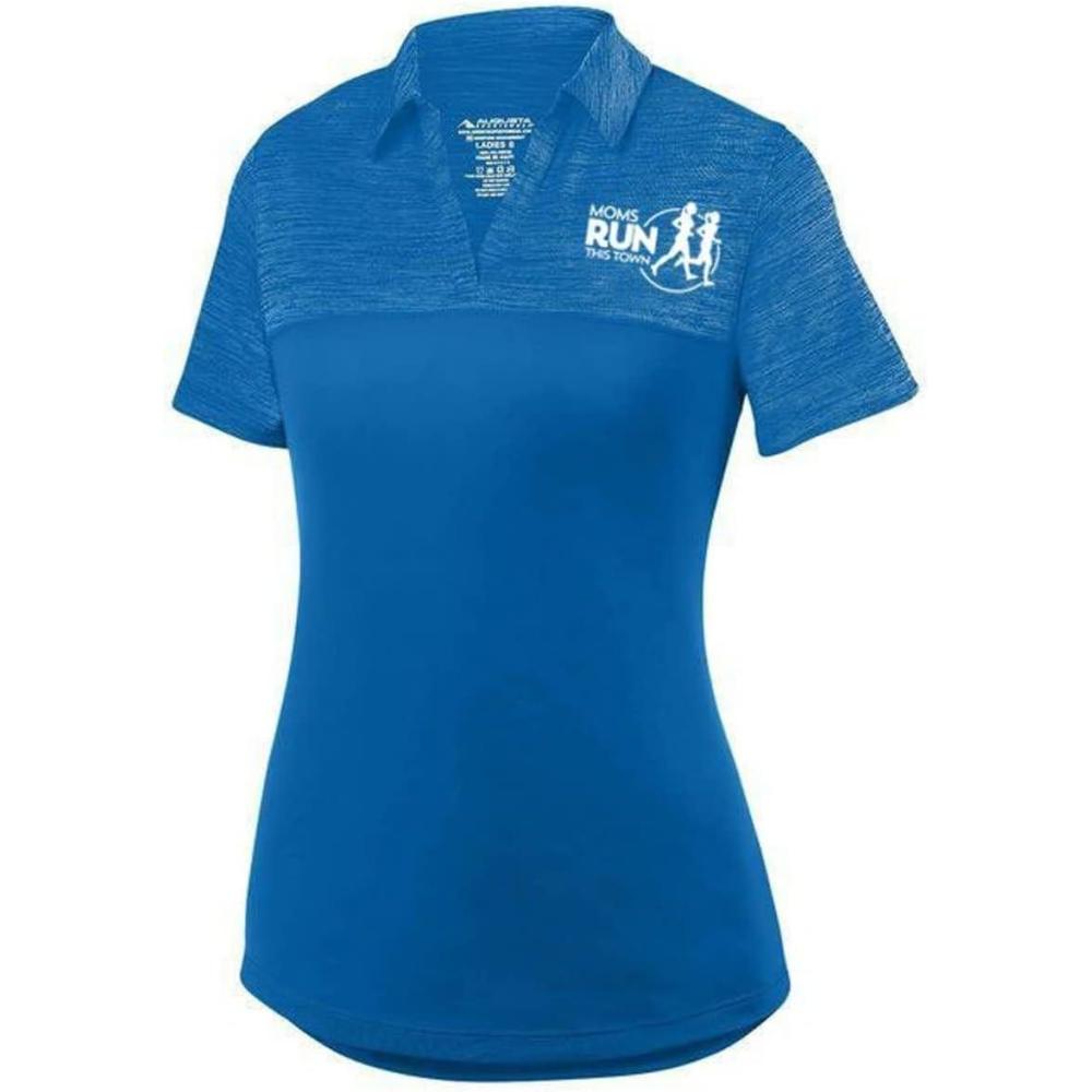 imageGreekgear Moms Runs This Town Shadow Tonal PoloRoyal Blue