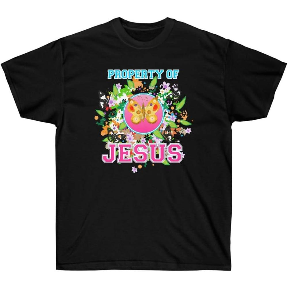 imageProperty of Jesus Butterfly  Christian TShirtBlack