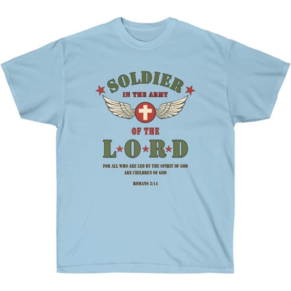imageSoldier of The Lord  Christian TShirtLight Blue