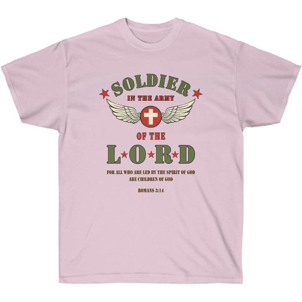 imageSoldier of The Lord  Christian TShirtLight Pink