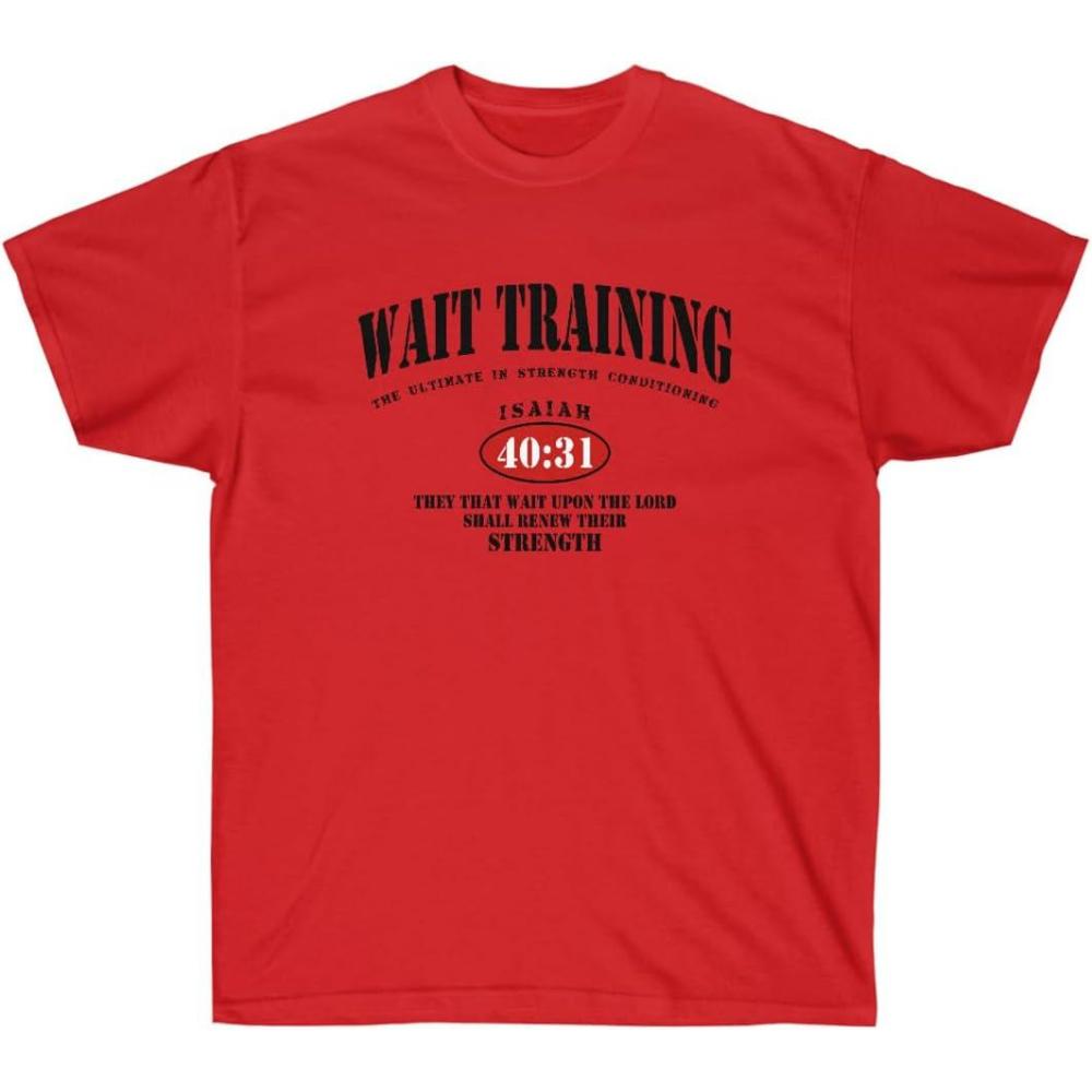 imageWait Training The Ultimate in Strength Conditioning Christian TShirtRed