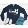 Greekgear She Runs This Town Long Sleeve T-Shirt(Navy)