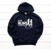 Greekgear She Runs This Town World Famous Hoodie(Navy Blue)