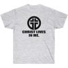 Christ Lives in Me Christian T-Shirt(Ash)