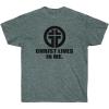 Christ Lives in Me Christian T-Shirt(Dark Heather)