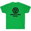Christ Lives in Me Christian T-Shirt(Irish Green)