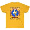 Christian Biker – Ride by Faith – Christian T-Shirt(Gold)