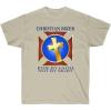 Christian Biker – Ride by Faith – Christian T-Shirt(Sand)