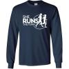 Greekgear She Runs This Town Long Sleeve T-Shirt(Navy)
