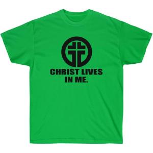 Christ Lives in Me Christian T-Shirt(Irish Green)