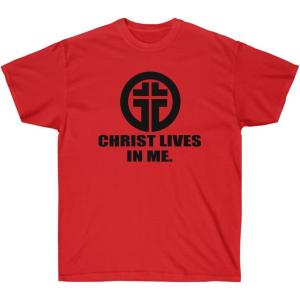 Christ Lives in Me Christian T-Shirt(Red)