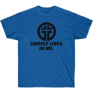 Christ Lives in Me Christian T-Shirt(Royal)