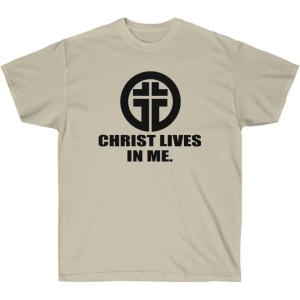 Christ Lives in Me Christian T-Shirt(Sand)
