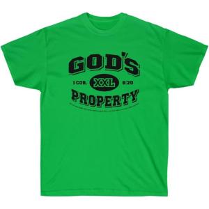 Express Design Group God’s Property – Christian T-Shirt(Irish Green)