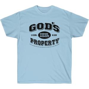 Express Design Group God’s Property – Christian T-Shirt(Light Blue)
