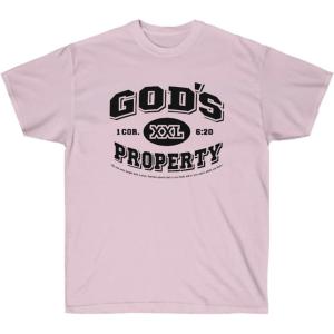 Express Design Group God’s Property – Christian T-Shirt(Light Pink)