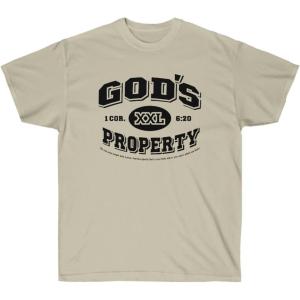 Express Design Group God’s Property – Christian T-Shirt(Sand)