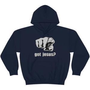 Express Design Group Got Jesus? – Christian Hoodie Sweatshirt(Navy)