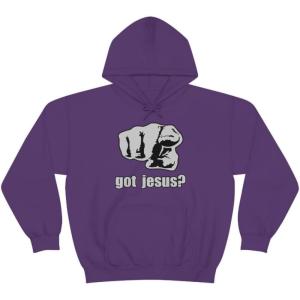 Express Design Group Got Jesus? – Christian Hoodie Sweatshirt(Purple)