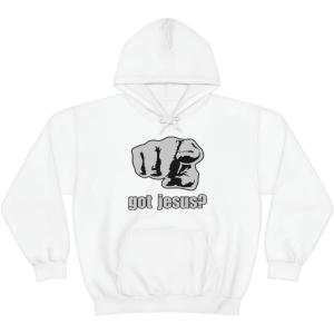 Express Design Group Got Jesus? – Christian Hoodie Sweatshirt(White)