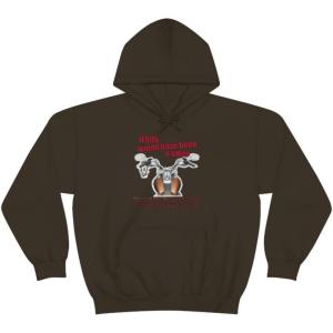 Express Design Group Jesus Would Have Been A Biker – Christian Hoodie Sweatshirt(Dark Chocolate)