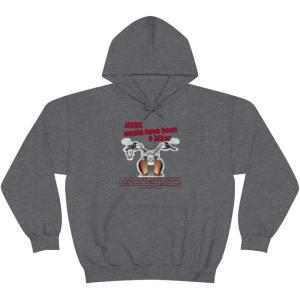 Express Design Group Jesus Would Have Been A Biker – Christian Hoodie Sweatshirt(Dark Heather)