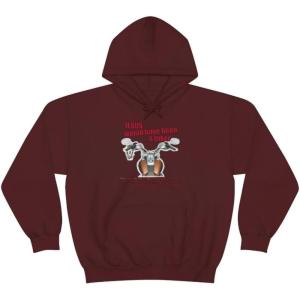 Express Design Group Jesus Would Have Been A Biker – Christian Hoodie Sweatshirt(Maroon)