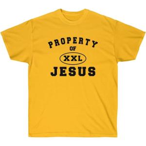 Express Design Group Property of Jesus – Christian T-Shirt(Gold)