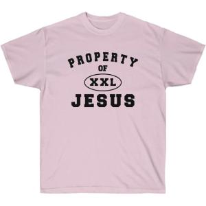Express Design Group Property of Jesus – Christian T-Shirt(Light Pink)