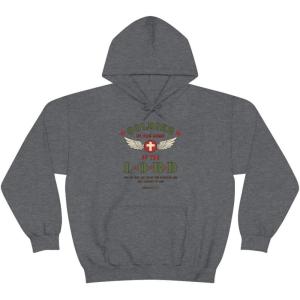 Express Design Group Soldier Of The Lord – Christian Hoodie Sweatshirt(Dark Heather)