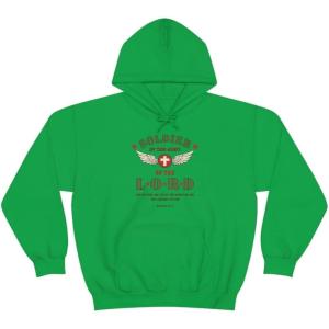 Express Design Group Soldier Of The Lord – Christian Hoodie Sweatshirt(Irish Green)