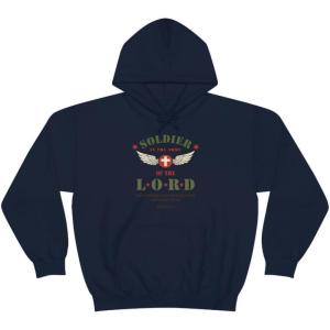 Express Design Group Soldier Of The Lord – Christian Hoodie Sweatshirt(Navy)