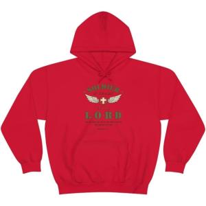 Express Design Group Soldier Of The Lord – Christian Hoodie Sweatshirt(Red)