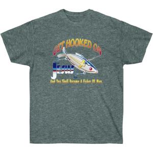 Get Hooked On Jesus and You Should Become A Fisher of Men – Christian T-Shirt(Dark Heather)