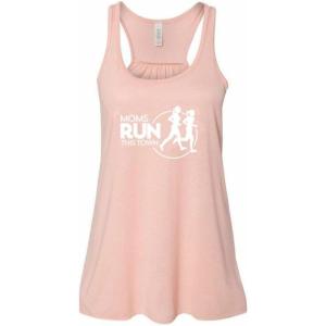 Greekgear Moms Run This Town Flare Tank(Soft Pink)