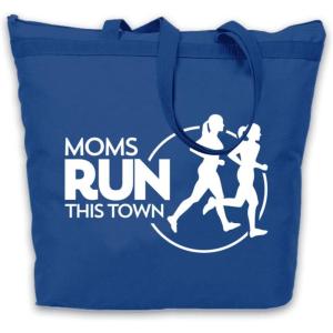 Greekgear Moms Runs This Town Tote Bag(Royal Blue)