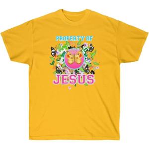 Property of Jesus Butterfly – Christian T-Shirt(Gold)
