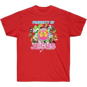Property of Jesus Butterfly – Christian T-Shirt(Red)