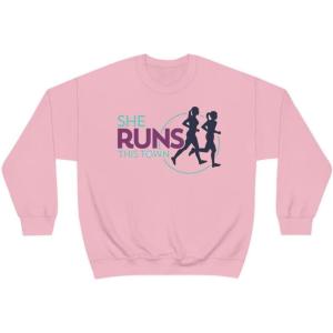 She Runs This Town World Famous Crewneck(Light Pink)