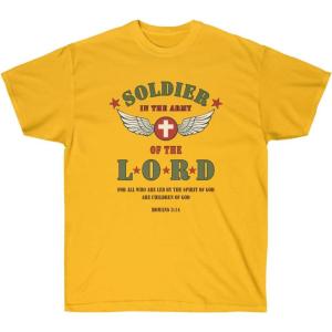 Soldier of The Lord – Christian T-Shirt(Gold)