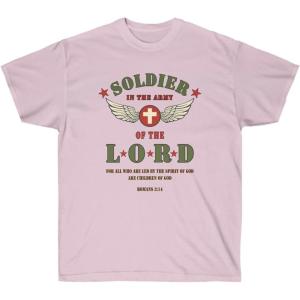 Soldier of The Lord – Christian T-Shirt(Light Pink)