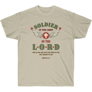 Soldier of The Lord – Christian T-Shirt(Sand)