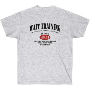 Wait Training – The Ultimate in Strength Conditioning – Christian T-Shirt(Ash)