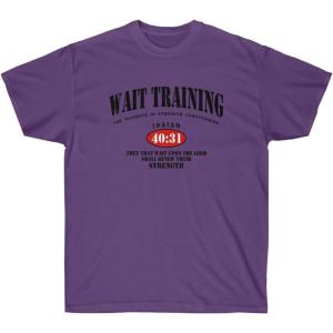 Wait Training – The Ultimate in Strength Conditioning – Christian T-Shirt(Purple)