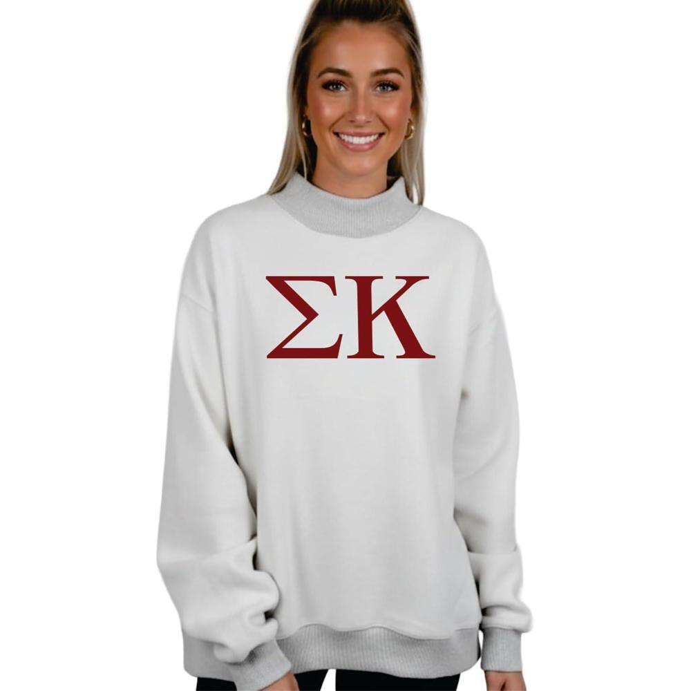 imageSigma Kappa Reversible Varsity Mockneck Sweatshirt