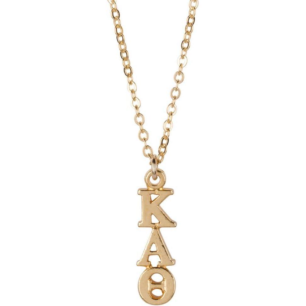imageGreekgear Kappa Alpha Theta Gold Plated Lavaliere Necklace