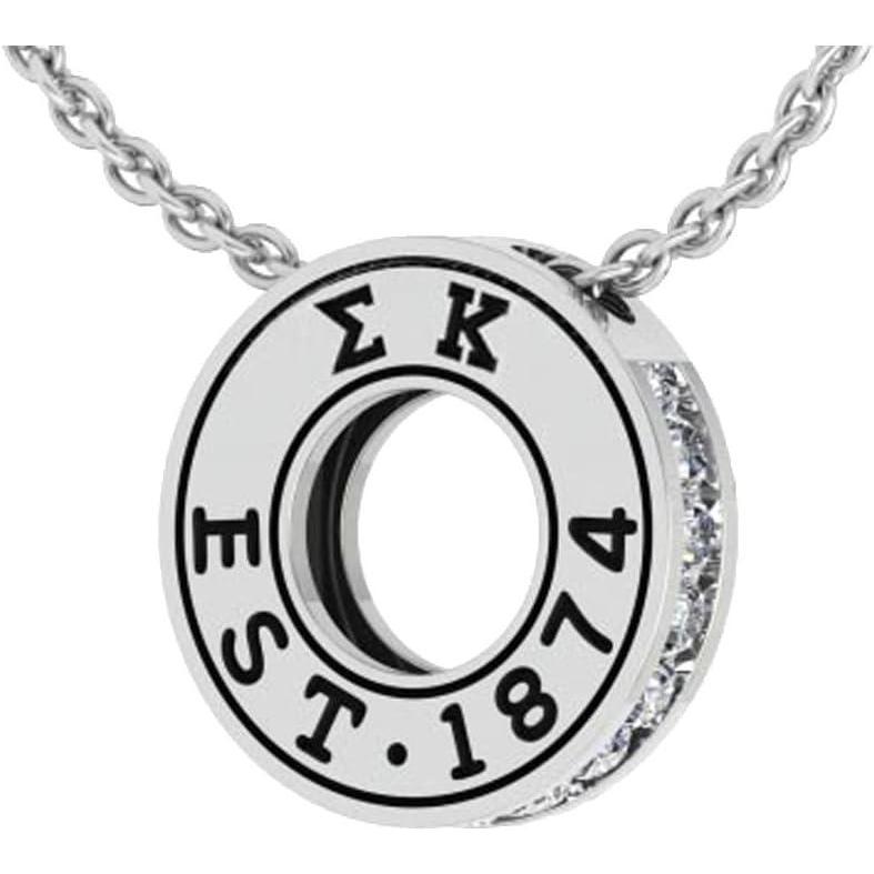 imageGreekgear Sigma Kappa Circle Established Charm Necklace