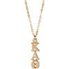 Greekgear Kappa Alpha Theta Gold Plated Lavaliere Necklace